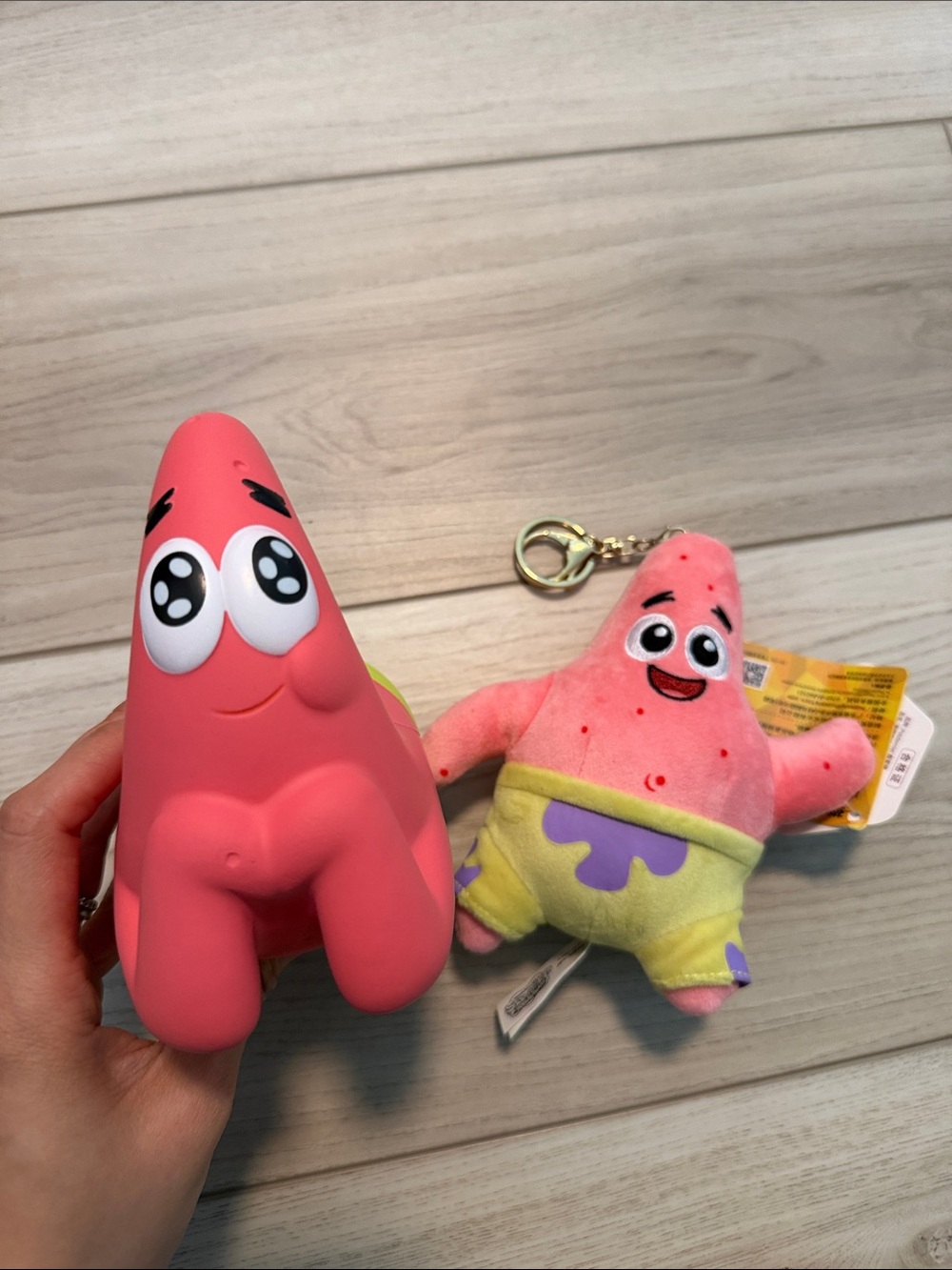 Patrick Plush keychain & Squishy Set - Pink